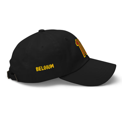 side view Belgium football hat