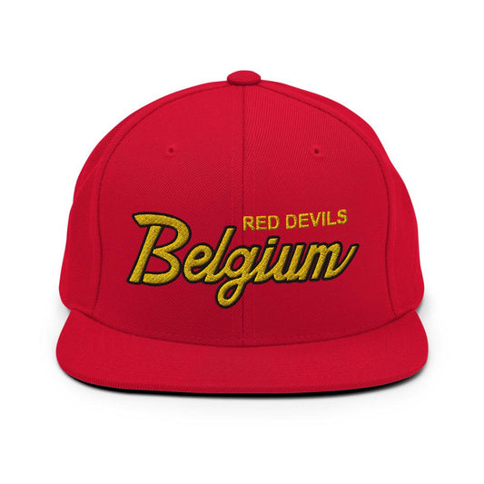 Belgium Retro Snapback Hat - Soccer Snapbacks