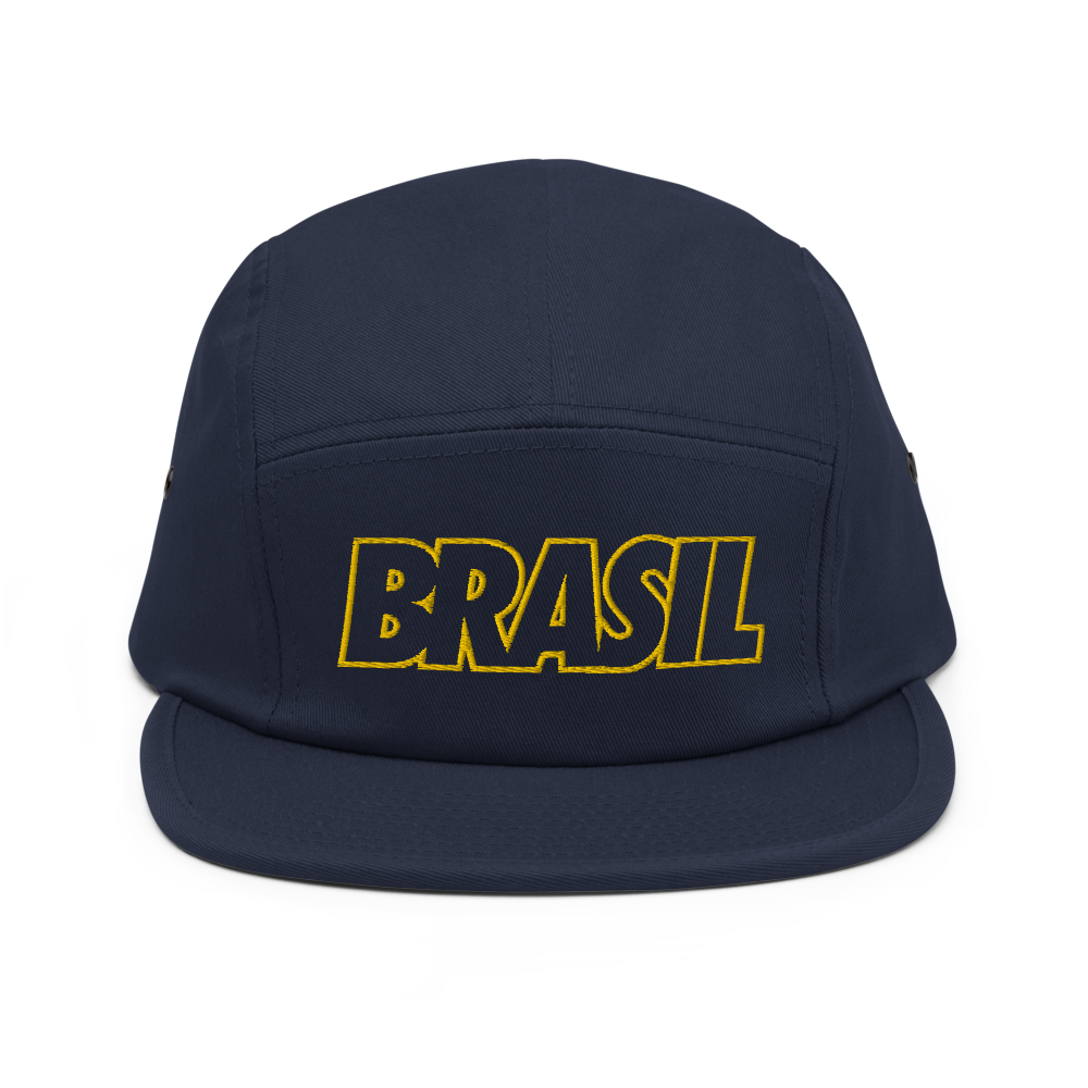 Brazil Bold Five Panel Hat - Soccer Snapbacks