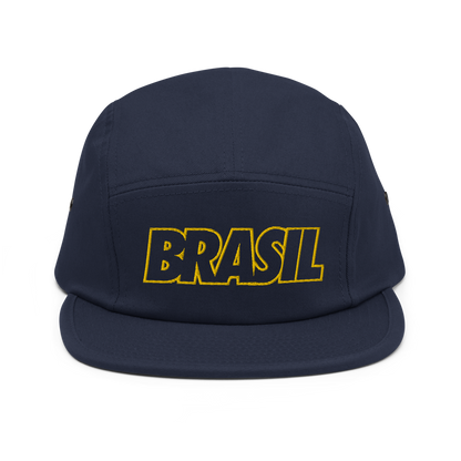 Brazil Bold Five Panel Hat - Soccer Snapbacks