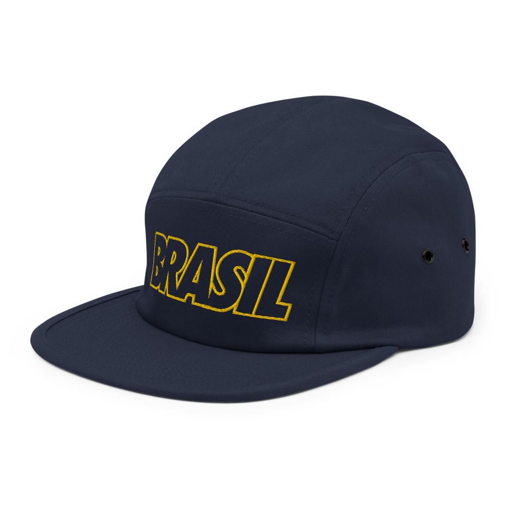 Brazil Bold Five Panel Hat - Soccer Snapbacks