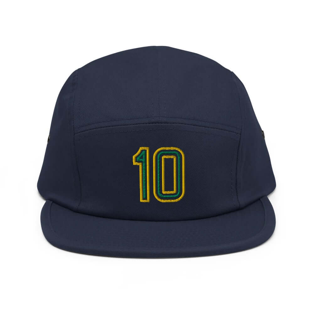 Brazil Retro 10 Five Panel Hat - Soccer Snapbacks