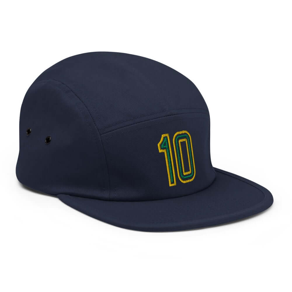 Brazil Retro 10 Five Panel Hat - Soccer Snapbacks