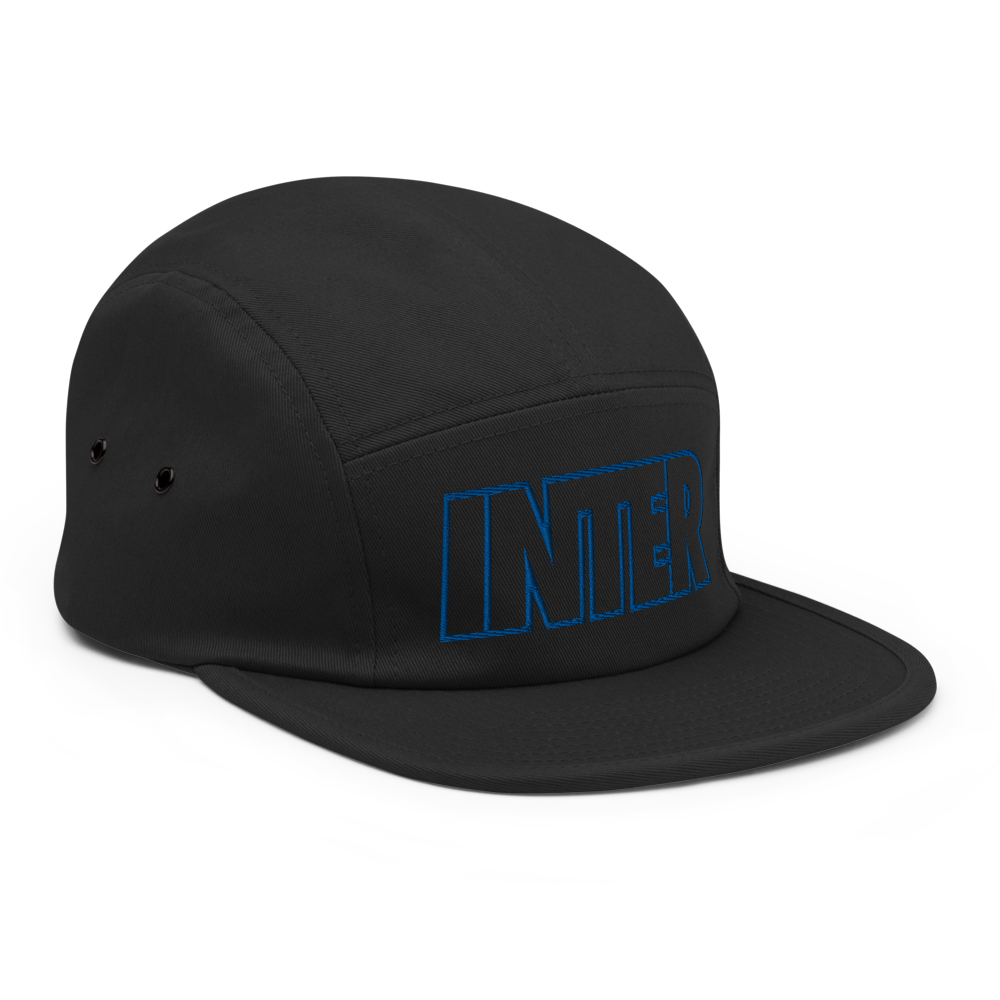 Inter Bold Five Panel Hat - Soccer Snapbacks