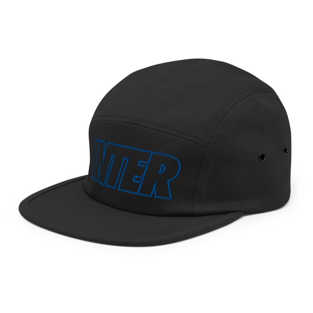 Inter Bold Five Panel Hat - Soccer Snapbacks