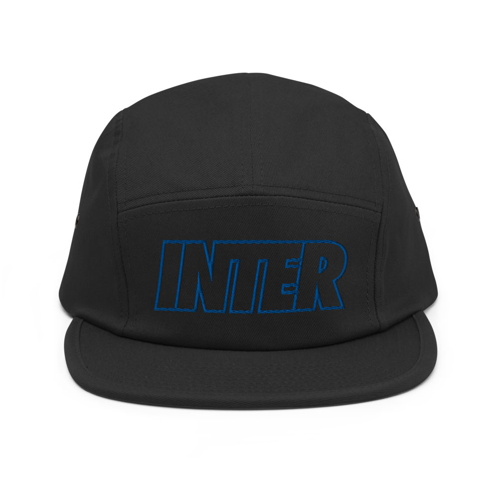 Inter Bold Five Panel Hat - Soccer Snapbacks