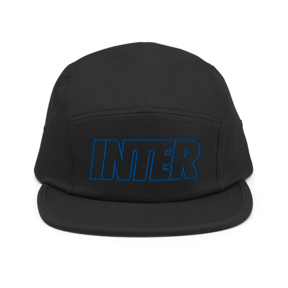 Inter Bold Five Panel Hat - Soccer Snapbacks